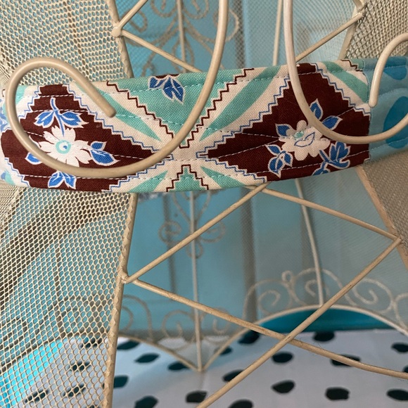 Bari J Handmade Belt-Quilted Cotton Fabric Rhinestone Buckle Adjustable Gift - Picture 7 of 10